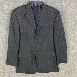 Haggar Blazer Men's 40R‎ Jacket Polyester Wool Adults 3 Buttons